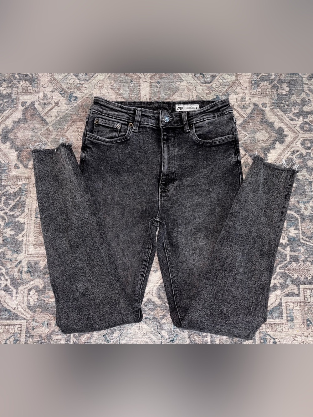 Zara Women Black/Grey Skinny Jeans